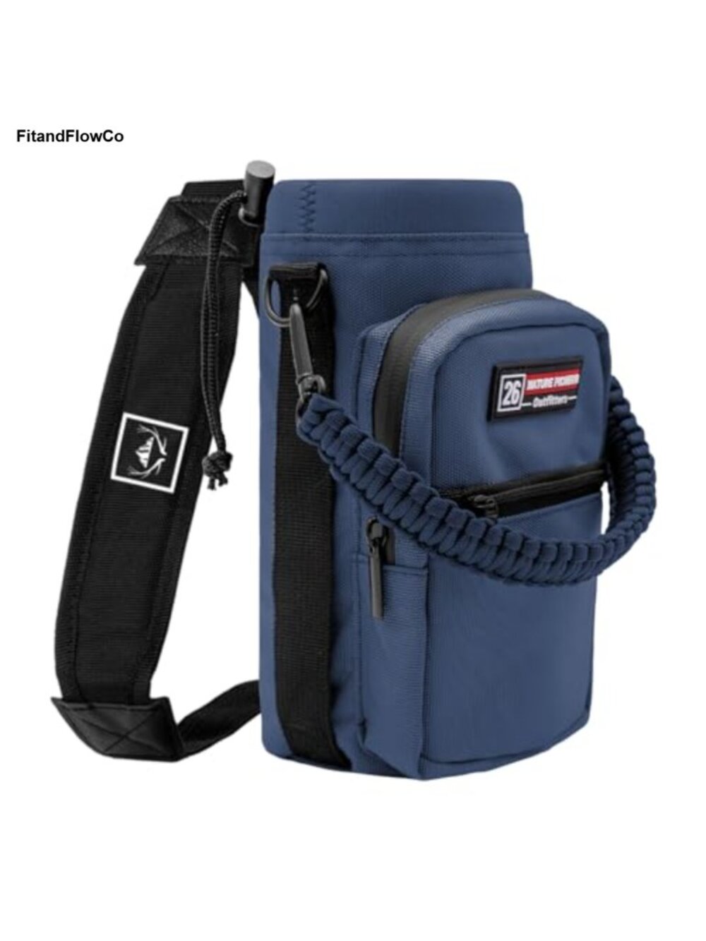 Insulated Neoprene Water Bottle Carrier Sling Bag with Strap
